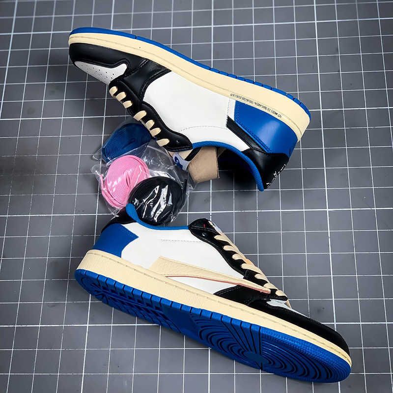 

jumpman 1 Travis Scotts x Low basketball shoes 1s Cactus Jack classics Lychee skinClassic blue upper running shoe sneakers With OG white GAX, #1