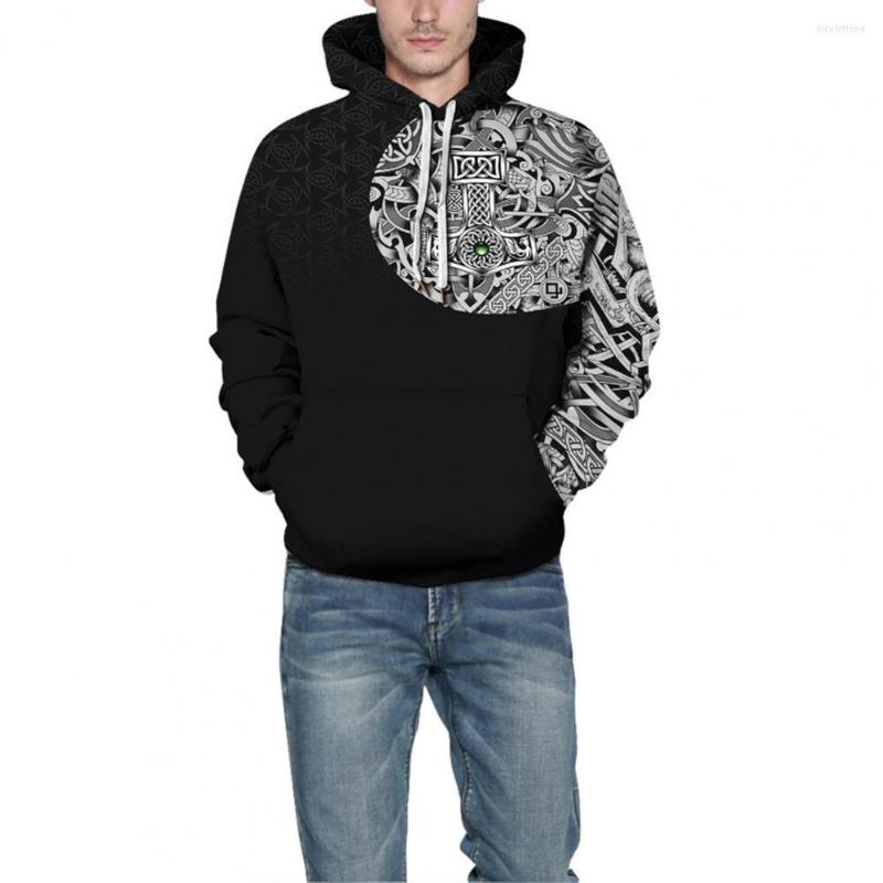 

Men' Sweaters Men Women 3D Print Pockets Hooded Sweatshirt Unisex Hoodie Long Sleeve For Office, White