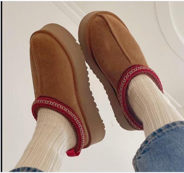 

Australia Platform Woman Winter Boot Designer Ankle Boots Tazz Shoes Chestnut Black Warm Fur Slippers Indoor Australian Booties 2 colour HN, Black/ankle