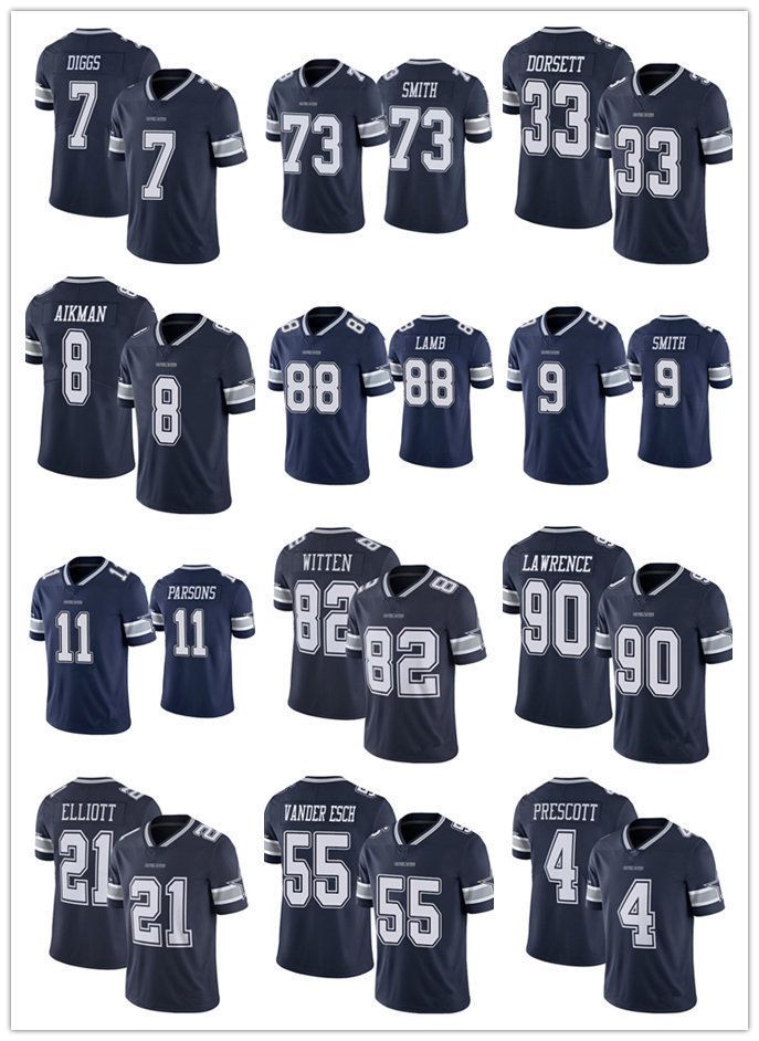 

Jerseys Dallas''Cowboys''MEN Trevon Diggs CeeDee Lamb Micah Parsons Dak Prescott Tyler Smith Tony Dorsett Ezekiel Elliott Football Vapor Jersey Custom