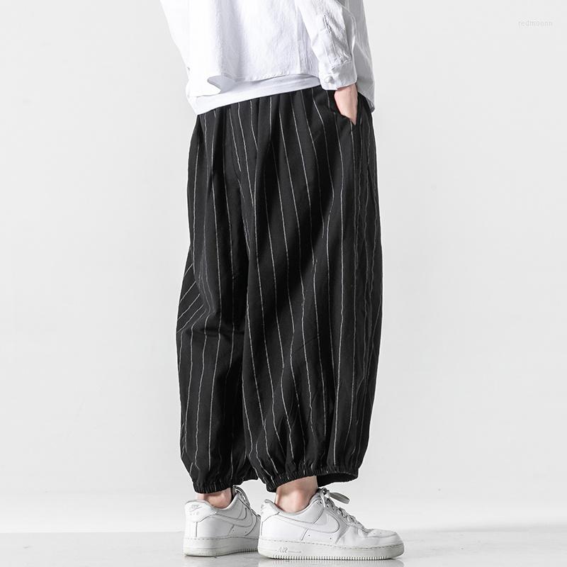 

Men's Pants Spring Summer Thin Cotton Linen Chinese Trendyol Casual Joggers Plus Size Harem Cropped Men Clothing Sweatpants, Black