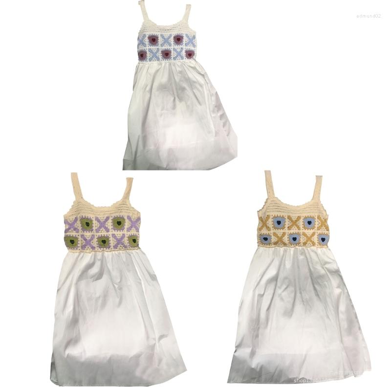 

Casual Dresses Boho Midi Dress Women Sexy Backless Summer Spaghetti Strap Fashion Lace Patchwork Beach Sleeveless, Blue