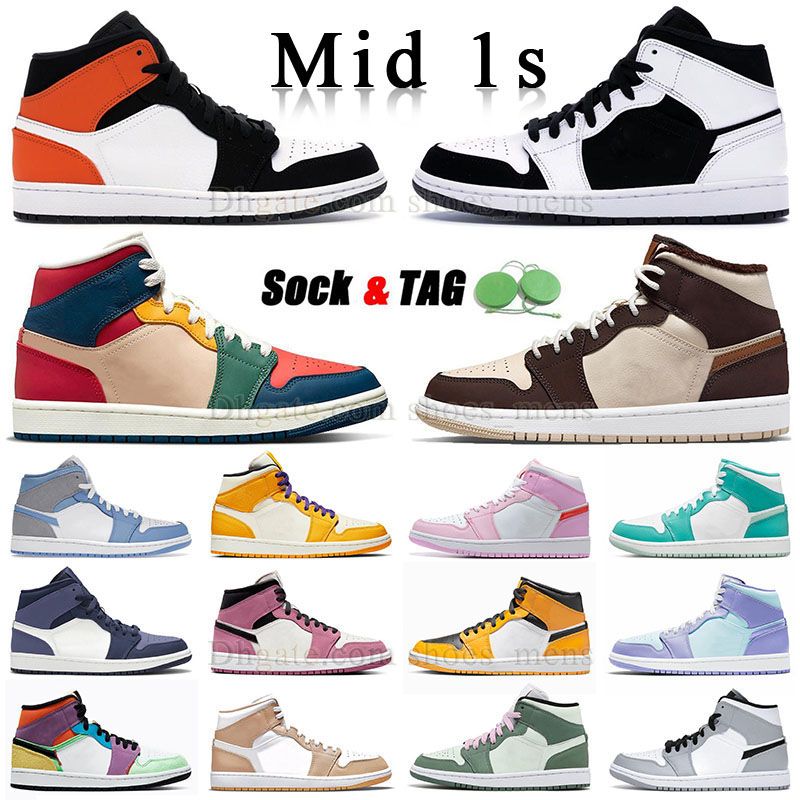 

Jumpman 1 1s Mids Basketball Shoes Reto Mid Split Black and White Beetroot Multicolor Berry Pink Diamond Shorts Marine Green Blue Mint Purple Pulse Designer Sneakers, M17 36-46 mid multi-color