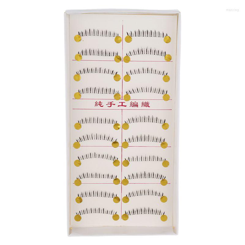 

False Eyelashes 10 Pairs Makeup Natural Lower Bottom Black Clear Band