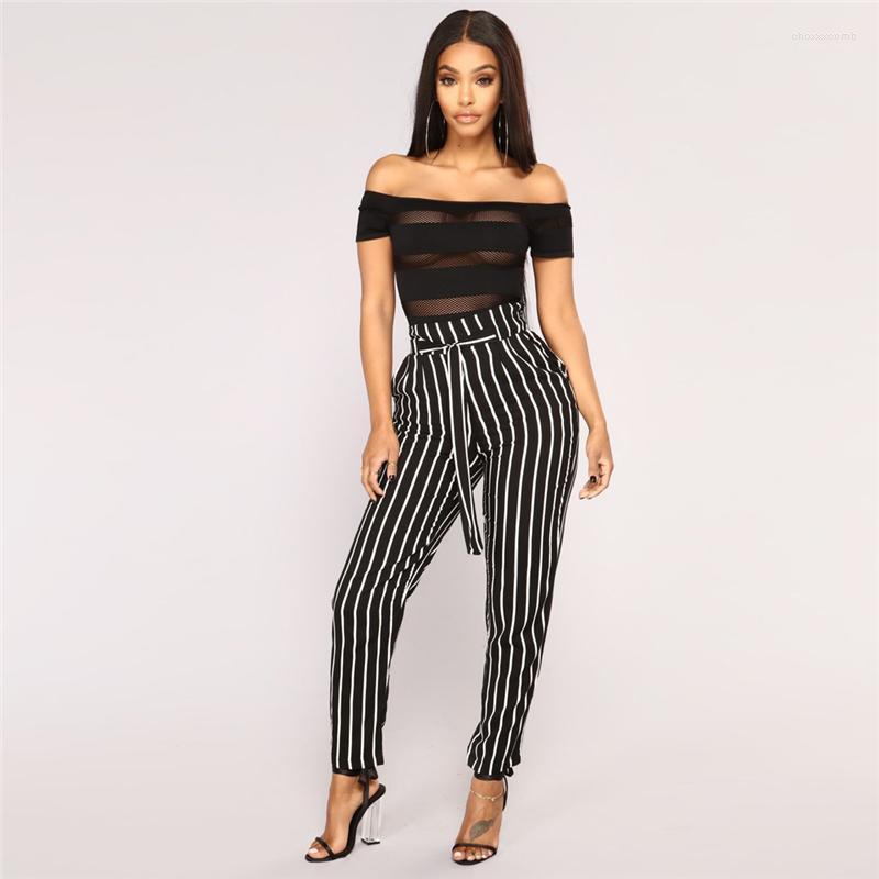 

Women' Pants Women' & Capris Women High Waist Drawstring Striped Harem Casual Chffion OL Lady Ankle -length Trouser Clothing Pencil, 02