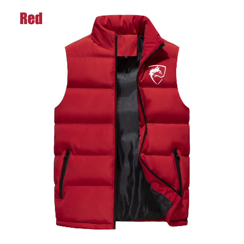 

Men's Vests Bikinis Secret Men Autumn Winter Stand Collar Waistcoat Outdoor Warm Down Vest Casual Sleeveless Fashion Printed Jacket Coat 221114, Navy blue