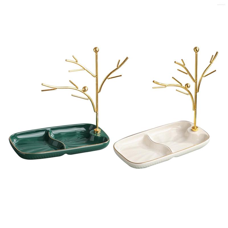 

Jewelry Pouches Ceramic Organizer Stand Tray Hanging Holder Key Storage For Bangles Hair Accessories Bathroom Dresser