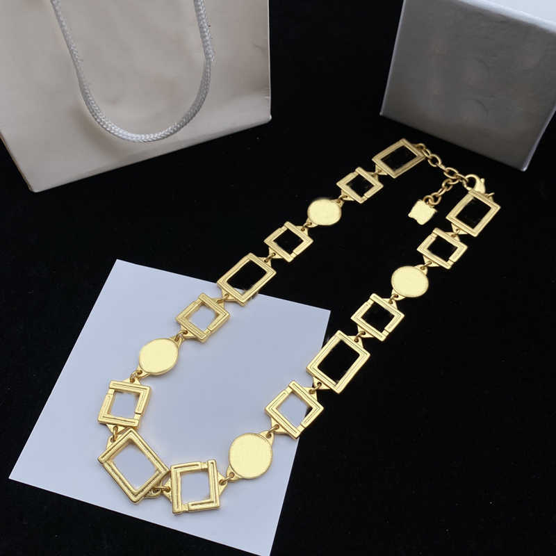 

2022 Pendant Necklaces For Mens Bracelet Luxury Designer Jewerlry Women Bangle Chains Necklace Set Wedding Party Accessories New 22061405R no box, Golden