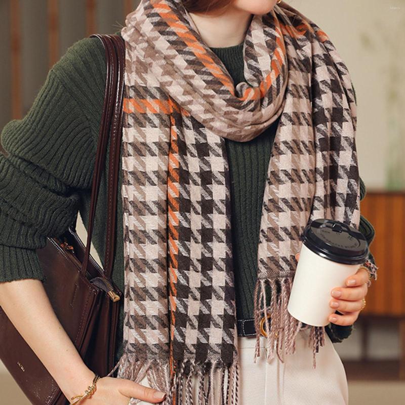 

Scarves Womens Fashion Long Shawl Houndstooth Plaid Winter Warm Large Scarf Wrap Wraps Women
