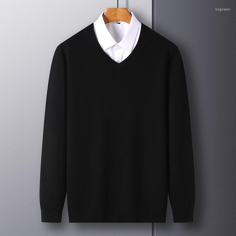 

Men' Sweaters 2022 Arrival Pure Wool Knitwear Spring & Autumn Casual Knit Tee Tops Male Sheep Shirt Long Sleeved, Black