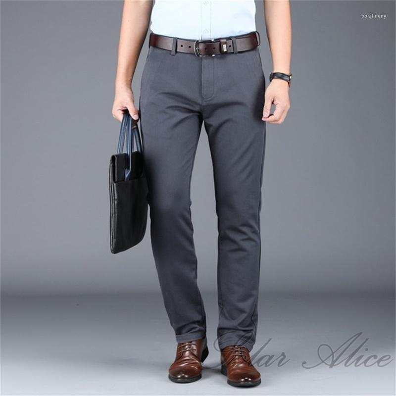 

Men's Pants Modal Men's Casual Trousers Stretch Brand Loose Business Autumn Straight, Light khaki