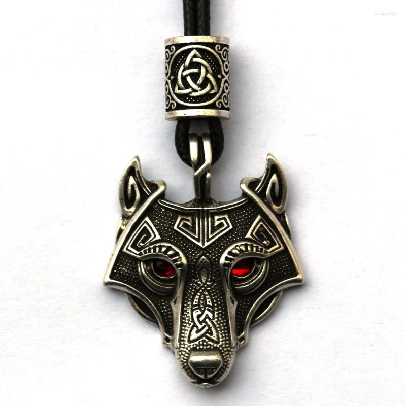 

Pendant Necklaces Viking Rune Necklace Nordic Myth Triangle Knot Goat Prince Charming Hammer For Men Fine Jewelry Gifts Wholesale