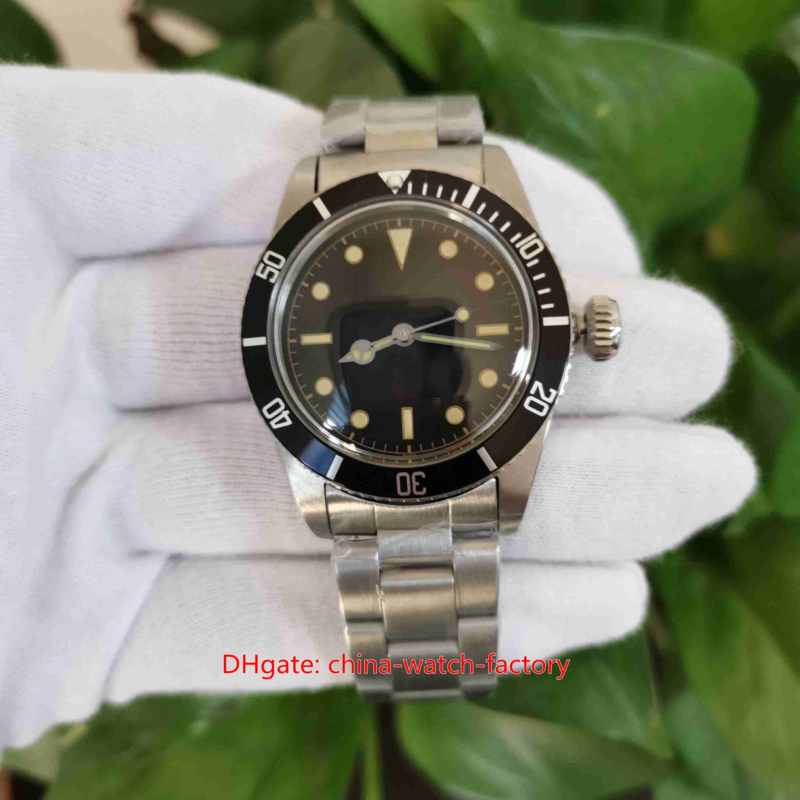 

FG Factory Mens Watch Top Quality Watches Classic 40mm 1961 Vintage 5512 5513 6538 Black Maxi Dial Asia 2813 Movement Mechanical Automatic Men's Wristwatches, No box papers