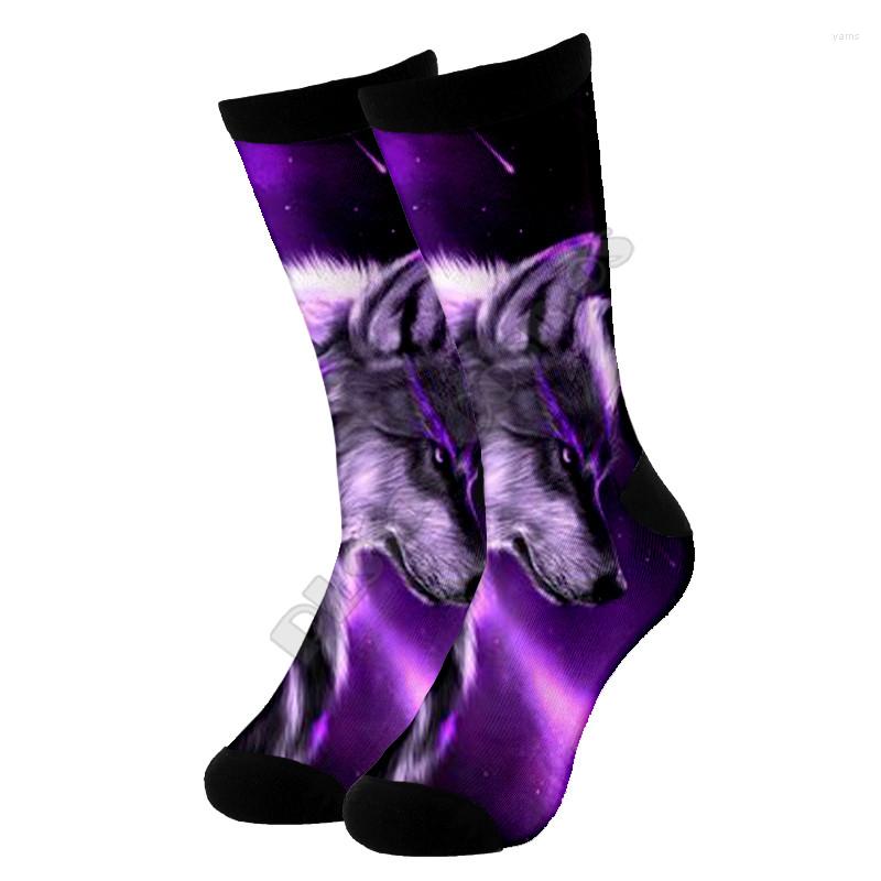 

Men's Socks Wolf High 3d Printed Men For Women Funny Fashion Long 03