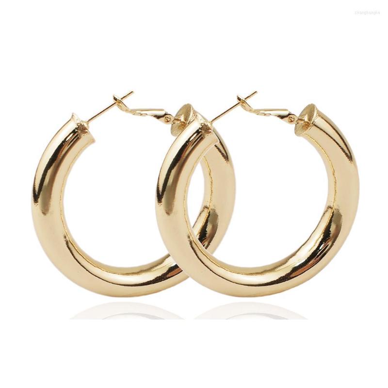 

Hoop Earrings 40mm Diameter Wide Copper For Women Punk Statement Brincos Wholesale Gift Jewelry