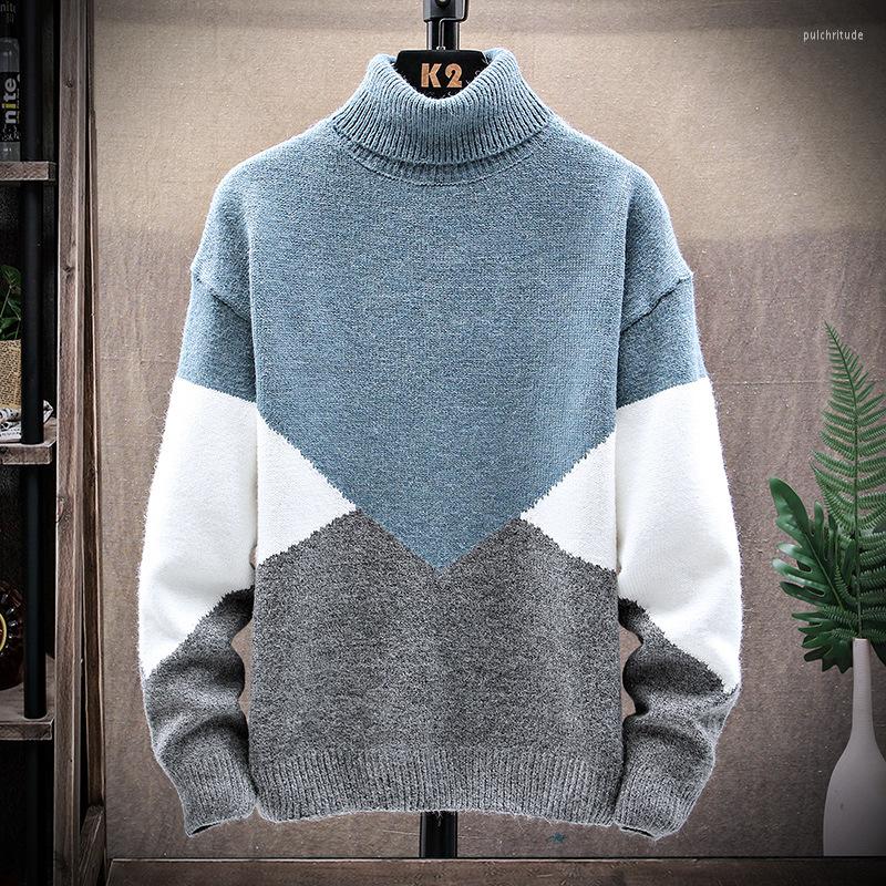 

Men's Sweaters Fashion Men's Classical Turtleneck 2022 Winter Long Sleeve High Quality Warm Pullovers Size -3XL