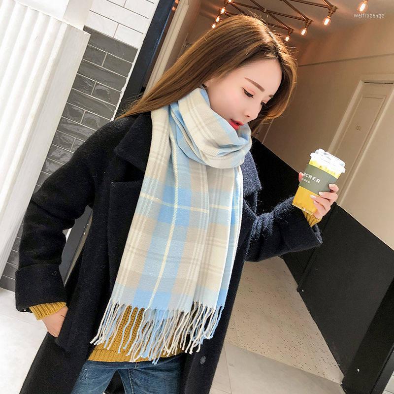 

Scarves Scarf Women Winter Plaid Hijab Head Bandana Female Foulard Pashmina Bufanda Shawls And Wraps 200 65 CM