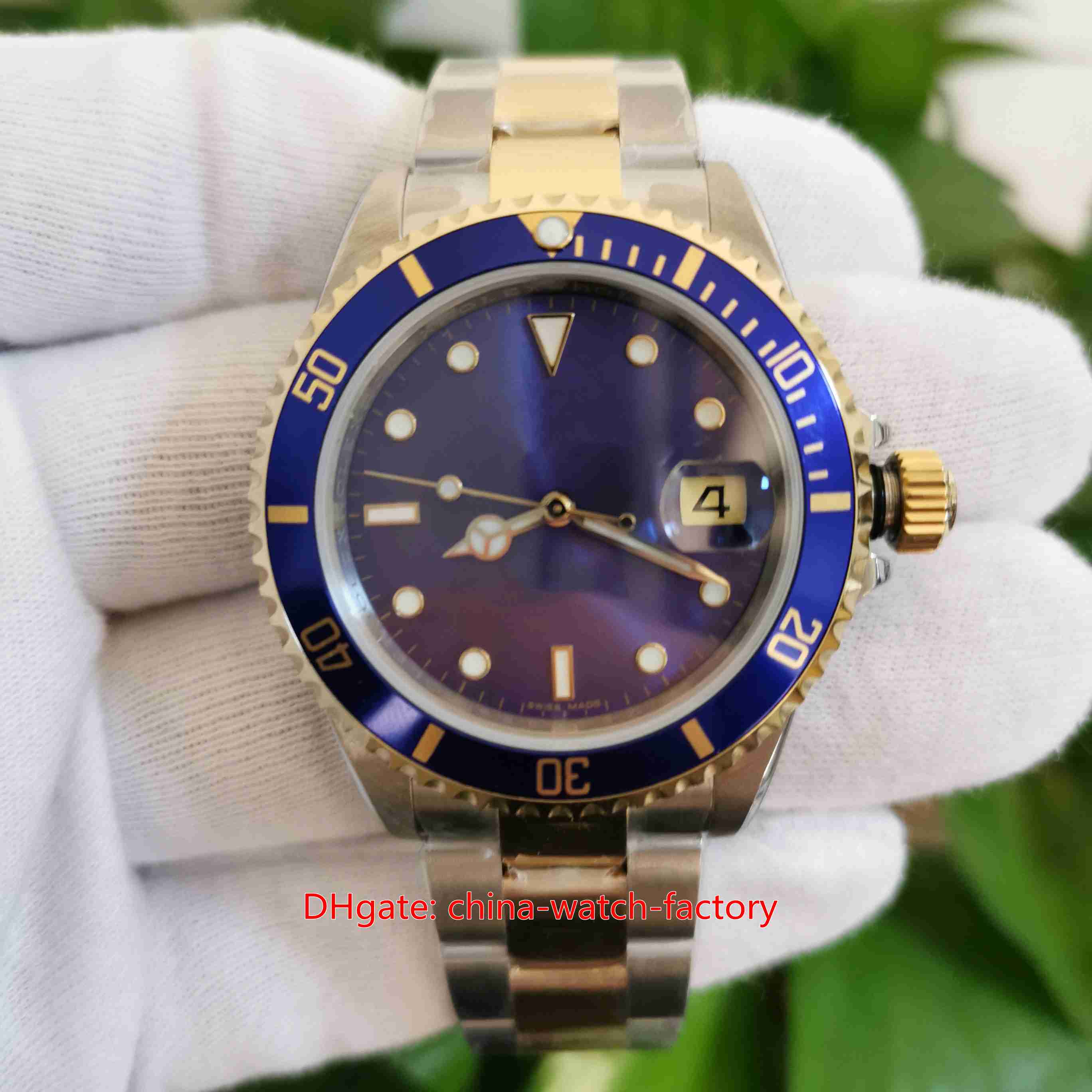 

BP Maker Mens Watch Antique Watches Vintage 40mm 16613 16613LB Blue Dial Two-tone Sapphire Asia 2813 2836 3135 Movement Mechanical Automatic Men's Wristwatches, Travel bag