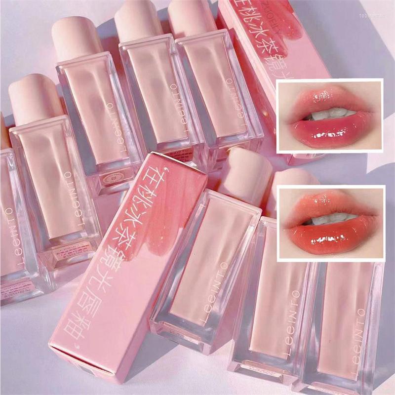 

Lip Gloss Pink Mirror Water Glaze Shimmer Glass Oil Liquid Lipstick Waterproof Moisturizing Makeup, 03
