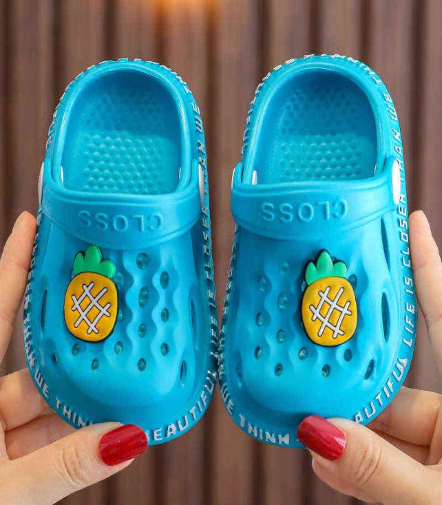 

Children Kids Girl Mules Clogs Summer Croc Garden Beach Slippers Sandals Cave Hole Baby Shoes For Girls Boys 2021 kid slippers G128466054, Blue