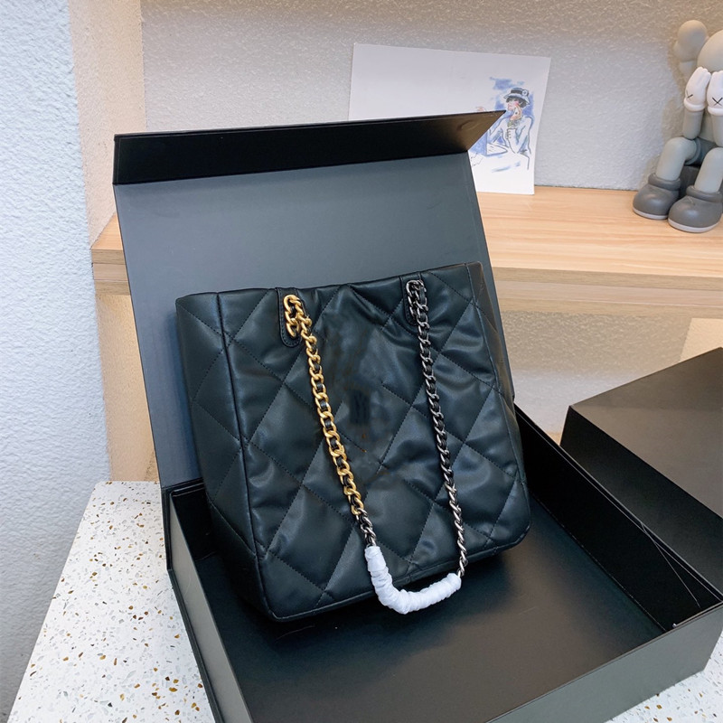 

2022 Neonoe Bucket Bag Women Black Handbag Fashion Shopping Bags 30cm
