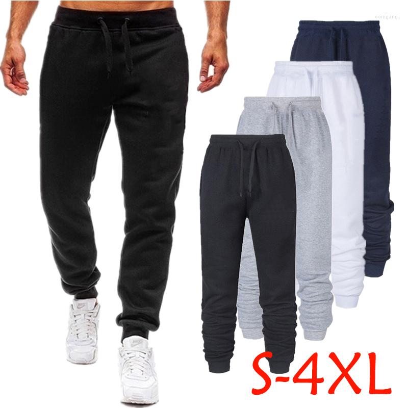 

Men' Pants Men Jogger Bodybuilding Gyms Casual Outdoor Sweatpants Running, White