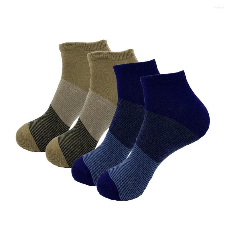 

Men's Socks 1Pair Summer Sock Striped Fashion Boat For Women And Men Comfortable Stripe Cotton Slippers Short Ankle, Bule-a pair
