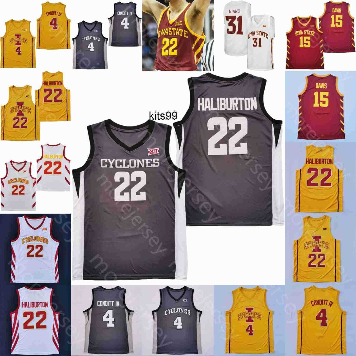 

Custom Iowa State Cyclones Basketball Jersey NCAA College Haliburton Caleb Grill Izaiah Brockington Tyrese Hunter Gabe Kalscheur Jeff, White former 2