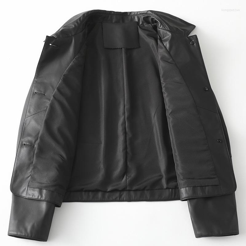 

Women's Leather Genuine 2023 Sheepskin Jackets Women Spring Autumn Real Short Coats Ladies Loose Casual Chaqueta Mujer, Black