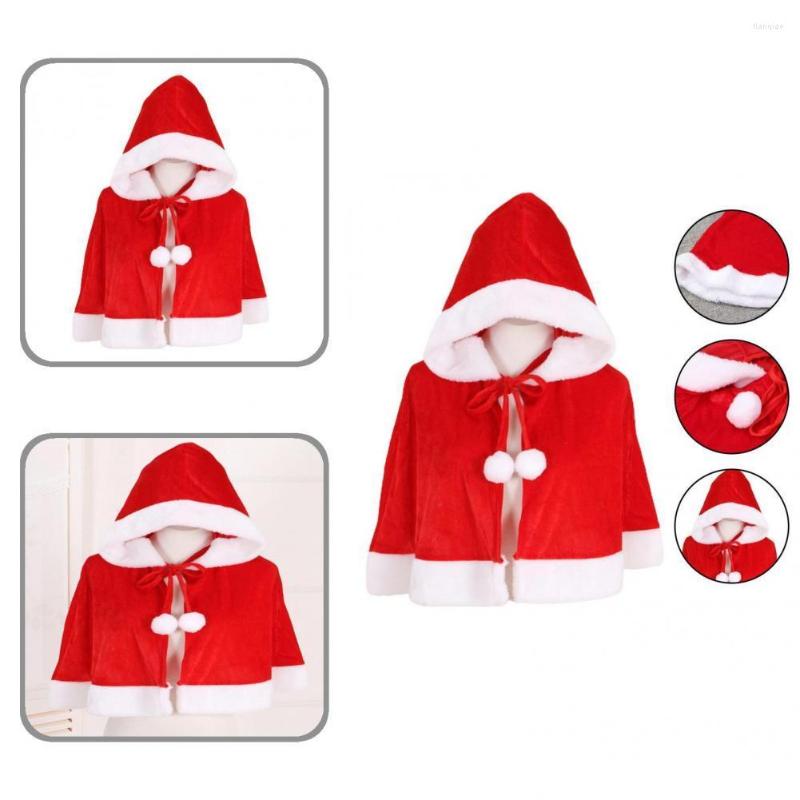

Men's Sleepwear Cute Santa Claus Cape Hooded Costume Short Contrast Color Cloak Christmas Xmas, Red
