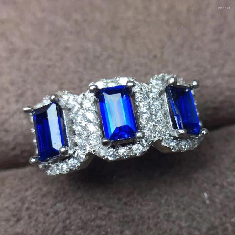 

Cluster Rings Arrival Natural And Real Fashion Kyanite Ring 925 Sterling Silver Fine Jewelry