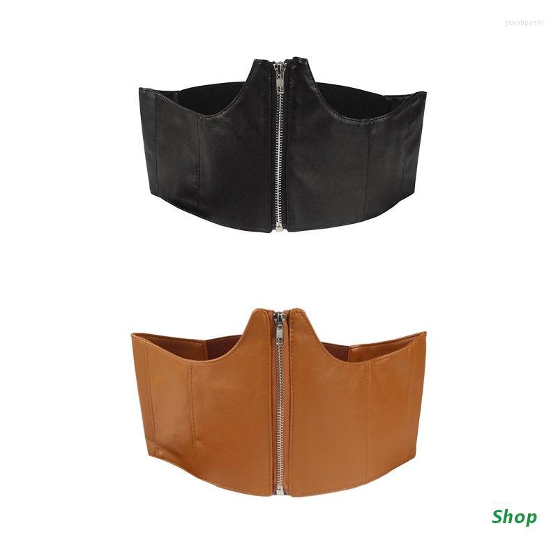 

Belts L5YC Corsets For Women Zipper Closure Elastic Corset Sexy Bustier Top Lingerie, Black