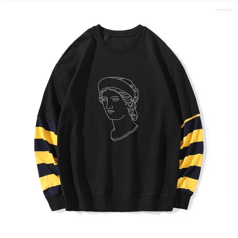 

Women' Hoodies Kpop Face Line Printed Sweatshirt Crewneck Vintage Hoodie For Ladies Harajuku Sweatshirts Cotton Aesthetic Graphic Women, Black