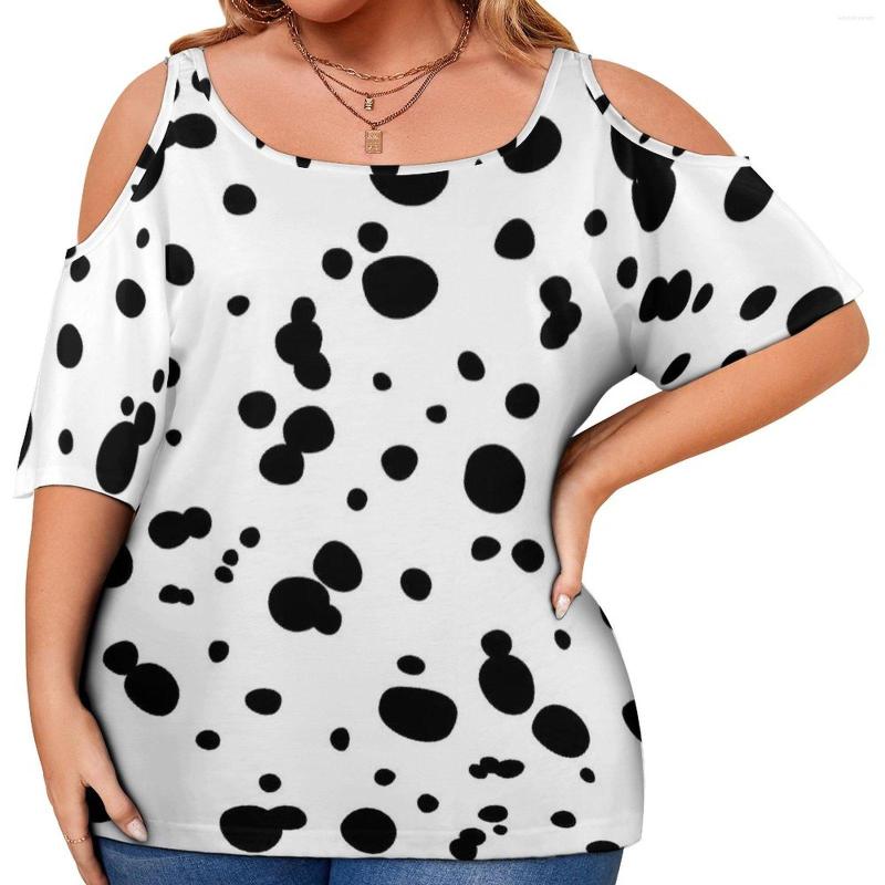 

Shirt Dalmatian Spots Print T Animal Dots Funny Shirts Short Sleeve Casual Tshirt Summer Graphic Tops Plus Size, Style-8