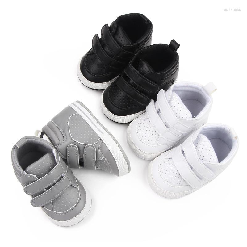 

First Walkers Infant Anti-slip PU Leather Romirus Baby Moccasins Walker Soft Soled Born -2 Years Sneakers Shoes, White