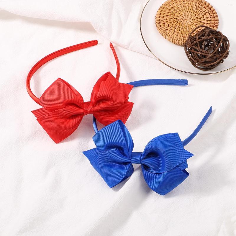 

Hair Accessories 1 Piece Solid Color Bowknot Band For Kids Girls Ribbon Bows Handmade Hairbands Headband Baby Headwear