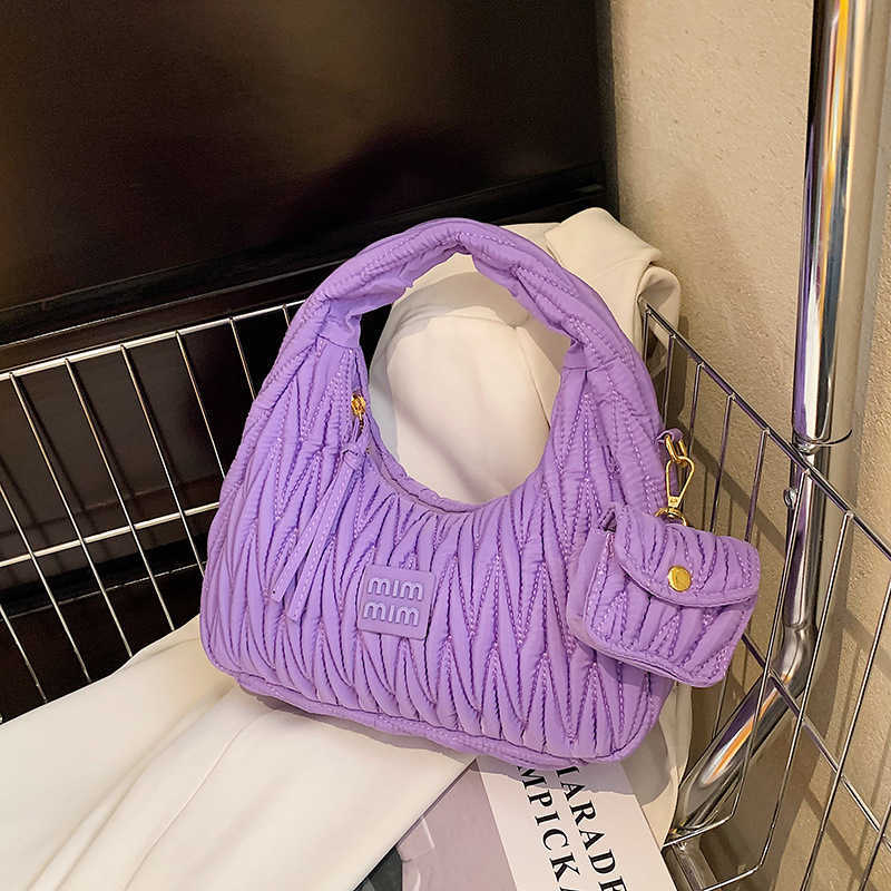 

Shoulder Bags Designer Fashion MM Handbags Wrist Embroidery Women's 2022 New Versatile Ins Handbag Popular One Fold Underarm RBBV Young Chic Satin Sim, White