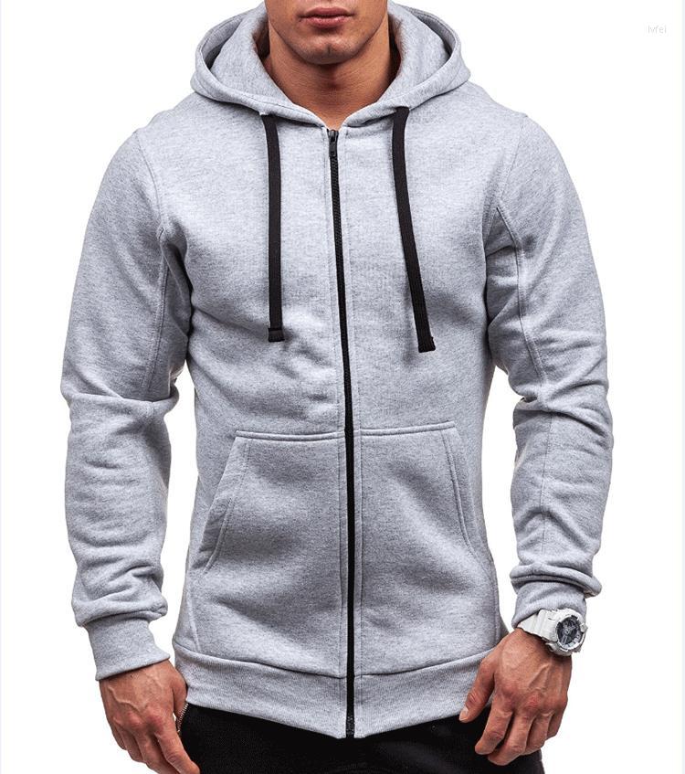 

Men's Hoodies 2022 Brand Mens Sweatshirts Zipper Hooded Jacket Men Cotton Pullover Hoodie Sweatshirt For Male, Black