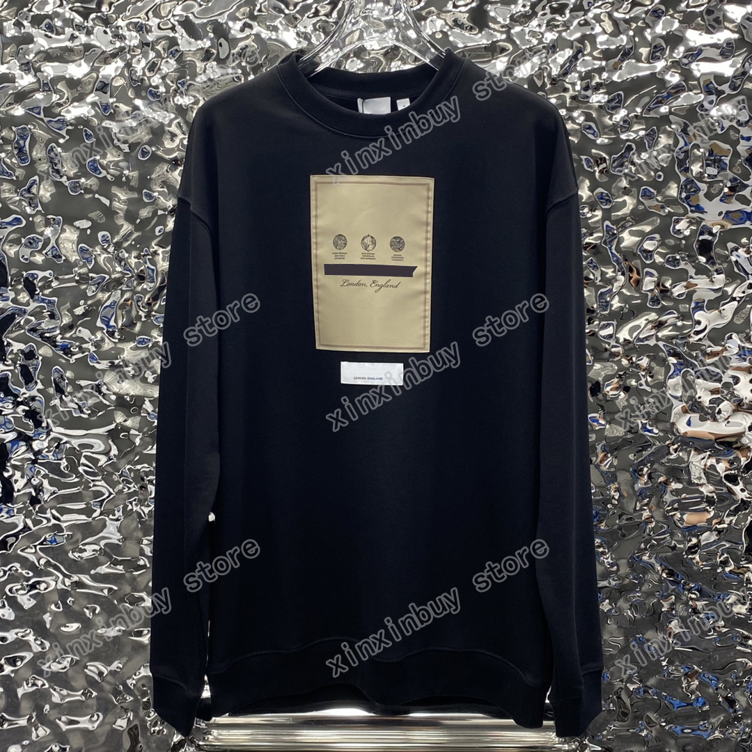 

xinxinbuy Men designer Hoodie sweater England patch print Paris women black white gray khaki S-2XL, 01