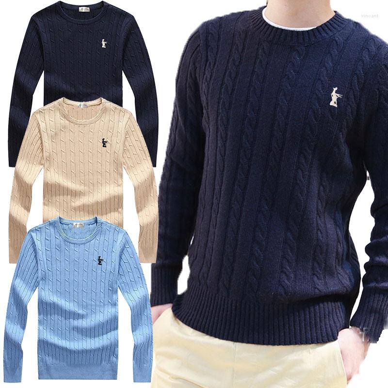 

Men's Sweaters High Quality Men's Fall/Winter Cotton Knitted Long-Sleeved O-Neck Casual Business Pullover Simple Sweater Polo Top 009, Black