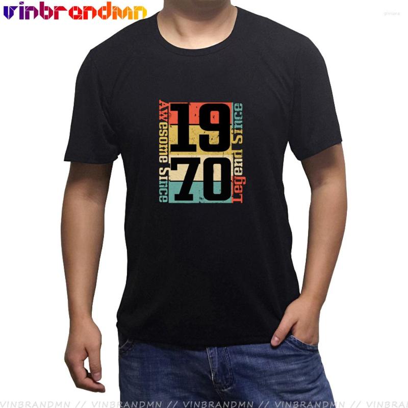 

Men's T Shirts Awesome Since Funny Gift Idea Edition Men's Tee 51th Birthday Short Sleeve Black Tees Male Streetwear Tops