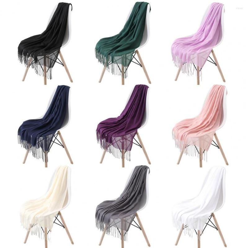 

Scarves Women Shawl Soft Casual Neckerchief With Tassel Imitation Cashmere Scarf For Daily Wear
