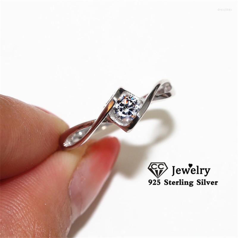 

Wedding Rings Bridal For Women Simple Classic Cubic Zirconia Engagement Ring Accessories Drop 3177