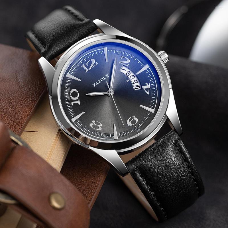 

Wristwatches Fashion Men's Watches Sport Quartz Clock Leather Casual Waterproof Wristwatch Relogios Masculinos Watch For Men, 515 black brown