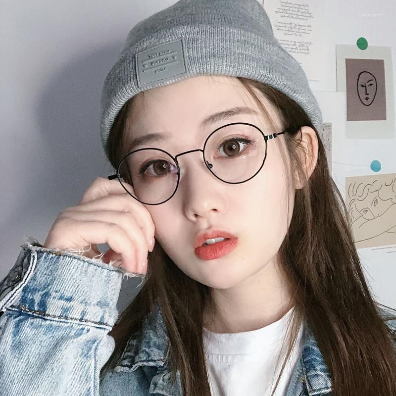

Sunglasses Iboode Fashion Metal Small Round Frame Finished Myopia Glasses Men Women Ultralight Anti Blue Rays Student Shortsighted Eyewear