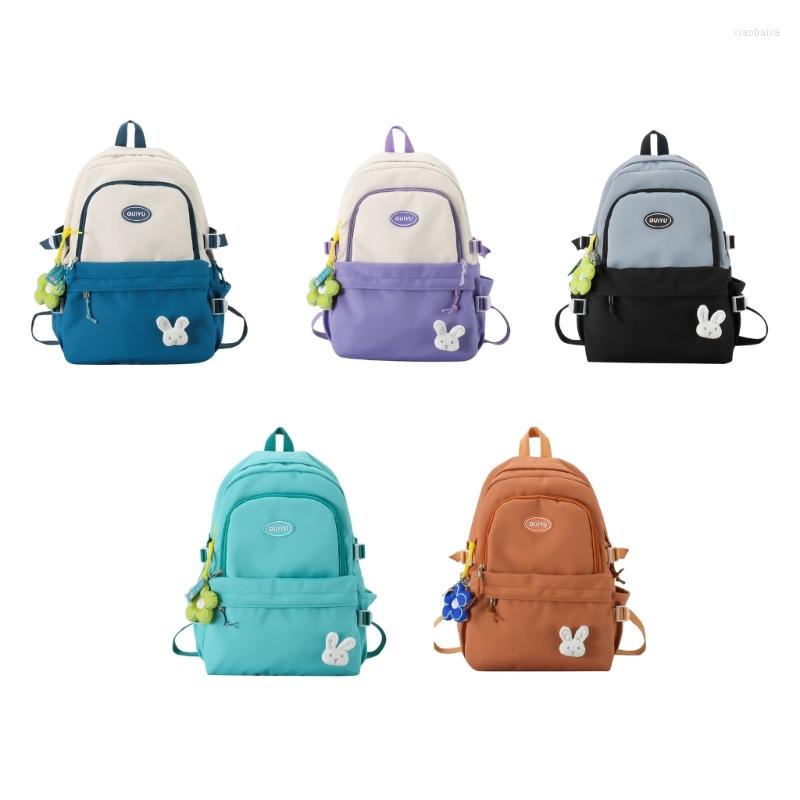 

School Bags M6 Fashion Backpack Large Capacity Casual College Bookbag For Boys Girls Student, Black