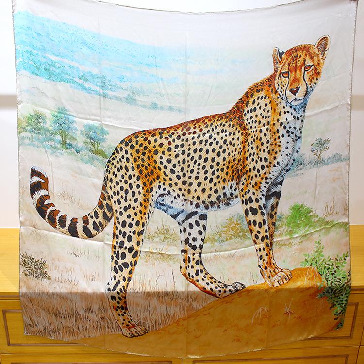 

Scarves Pure Silk Square Scarf 110 Hem Satin Designer Edges Scarfs Mulberry Shawl Foulard Femme Panthera Large Bandanas Stole