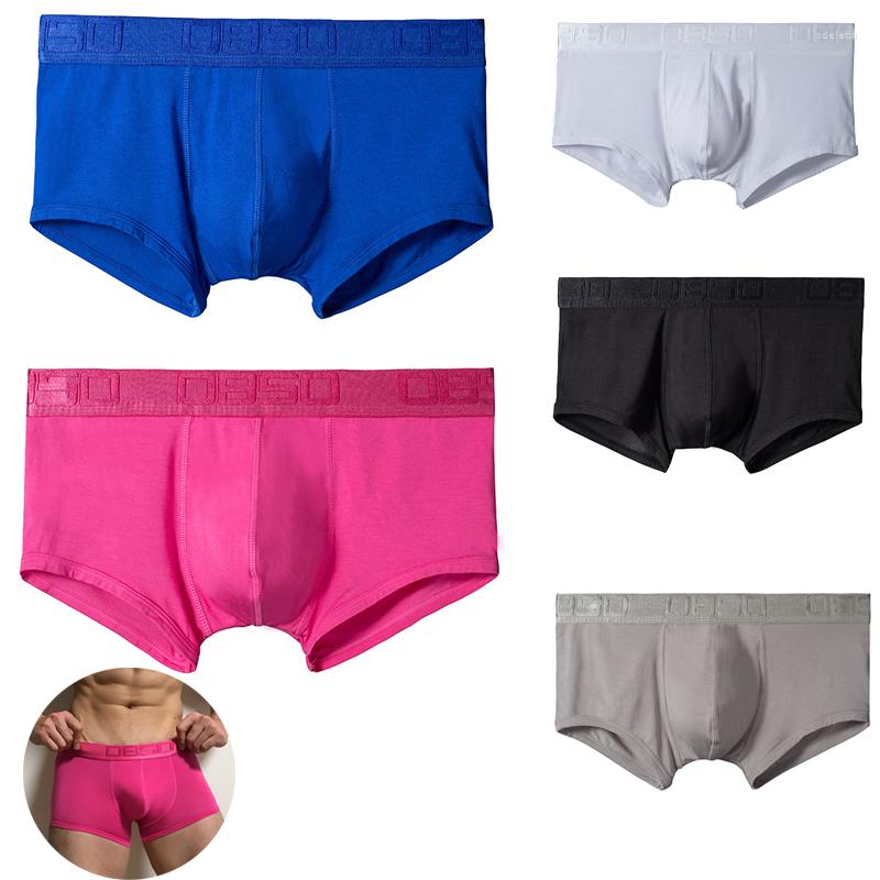 

Underpants 85 BS Men's Underwear Solid Color Flat Pants Modal Comfortable Sexy Four Legged Bs3522, Black