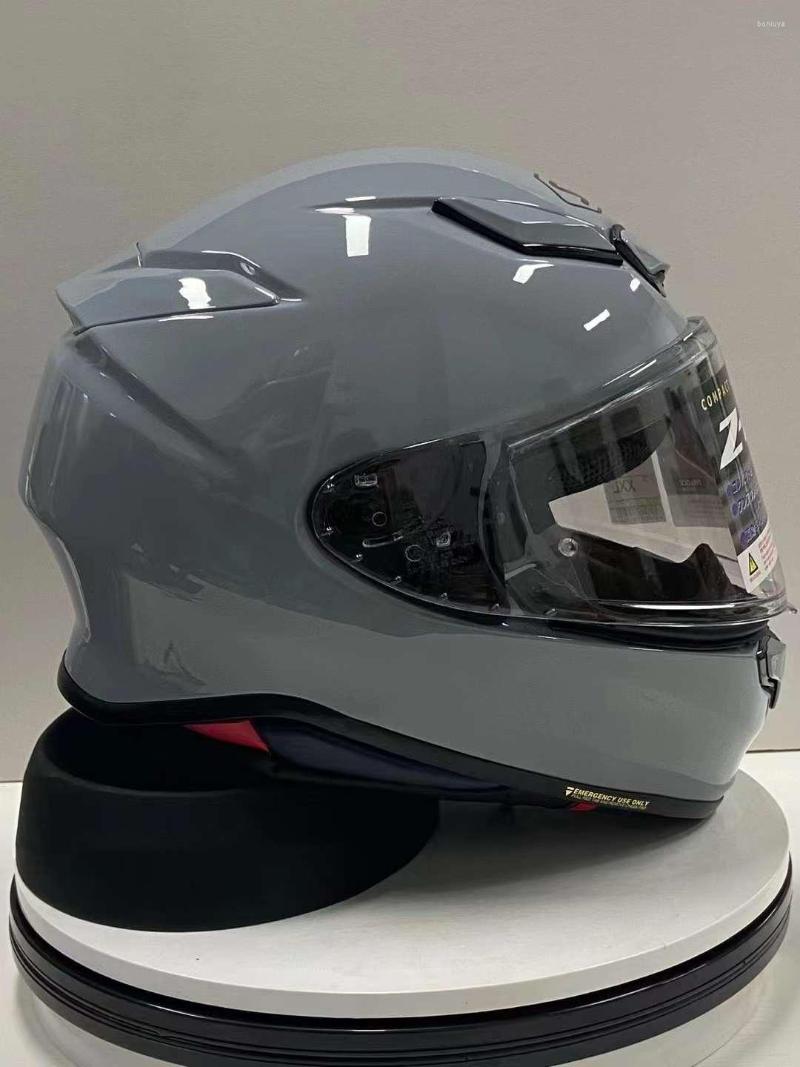 

Motorcycle Helmets Full Face Helmet SHOEI Z8 RF-1400 Riding Motocross Racing Motobike Helmet-Cement Gray, Clear visor