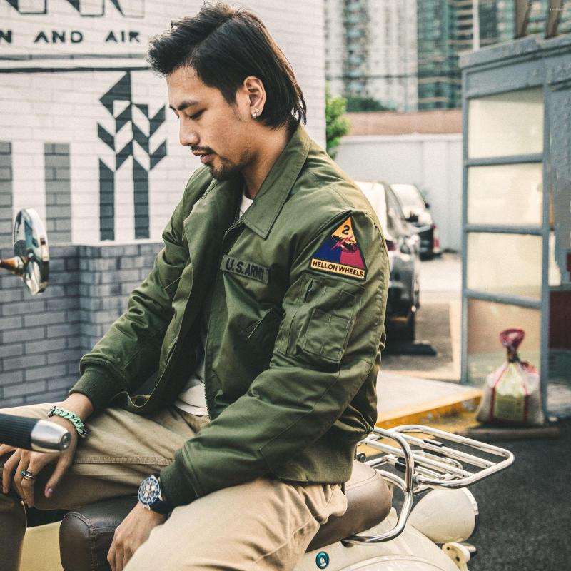 

Men's Jackets Jacket Vintage Loose Fitting Fast Size Cotton Fabric Wool Lining US Army CVC Coat, Army green